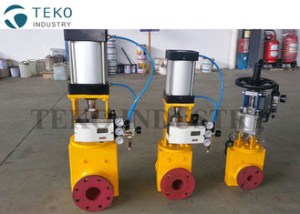 Regulating Control Slurry Pinch Valve Pneumatic Actuated Flanged End With Positioner
