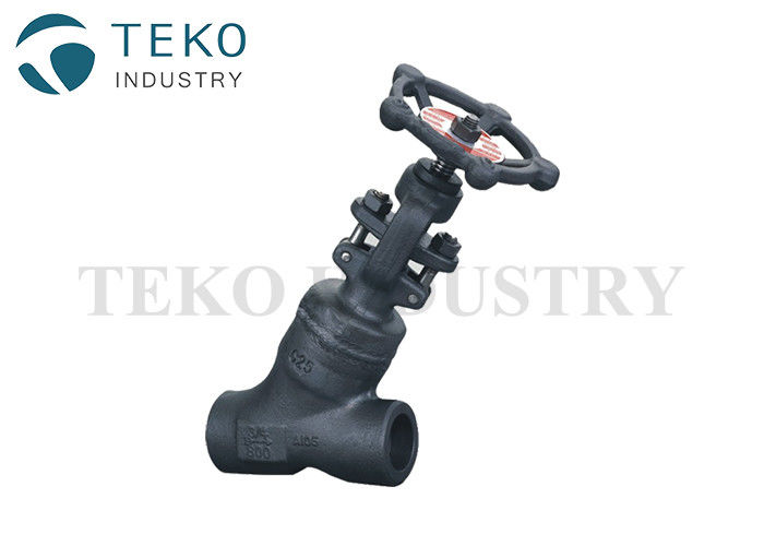 China High Pressure Y Pattern Forged Steel Globe Valve Class 800 Class 1500 factory