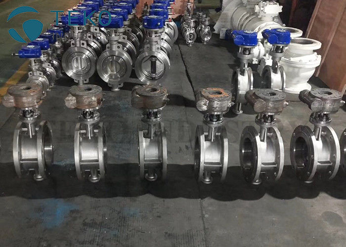 Metal Seated Butterfly Valve High Performance Double Flange End Triple Eccentric Worm Gear