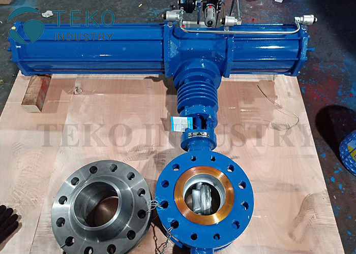 Triple Offset Metal Seated Eccentric Butterfly Valve Pneumatic Operated