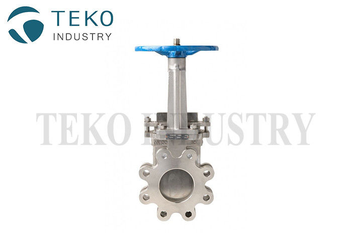 China Manual Wafer Lugged Stainless Steel Knife Gate Valve Bi-Directional PTFE Seat factory