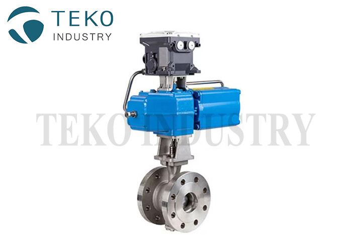 China CF3M Hard Seated Segment Ball Control Valve 90 Degree Flange End With 4-20mA Positioner factory