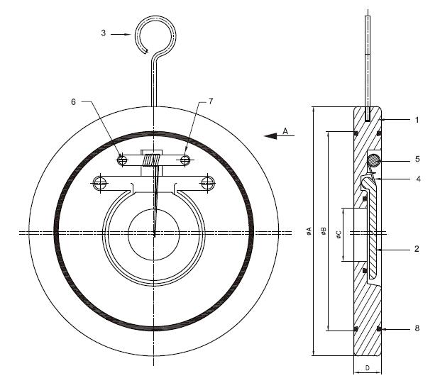 Short Length Wafer Check Valve Single Plate With Vertical Upstream Installation 0