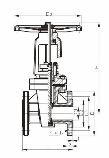 DN150 Class 150LB PTFE Lined Valves , Anti - Corrosion PTFE Lined Gate Valve For Chemicals 0