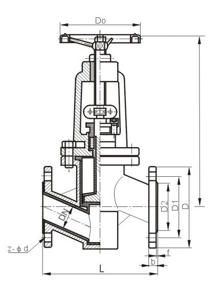 Straight Through PTFE PFA Lined Globe Valve PN10/16 Presssure For Aggressive Liquid 0