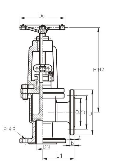 PTFE Angle Type PFA FEP PTFE Lined Globe Valve With Stainless Steel Body 0
