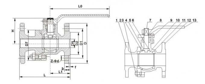 Full Bore PTFE Seated JIS Valve , BS 5351 Ball Valve With ISO5211 Mounting Pad 0