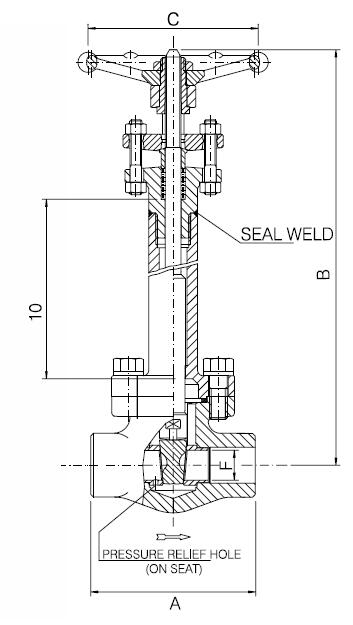 Handwheel Operation Forged Steel Valves , Cryogenic Gate Valve With Extension Stem 0