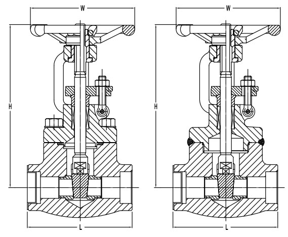 RTJ Flanged Class 1500LB Rising Stem Gate Valve With Low Fugitive Emissions 0