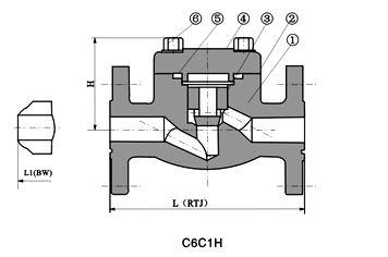 High Pressure Forged Steel Valves , 150LB - 2500LB Forged Steel Lift Check Valve 0