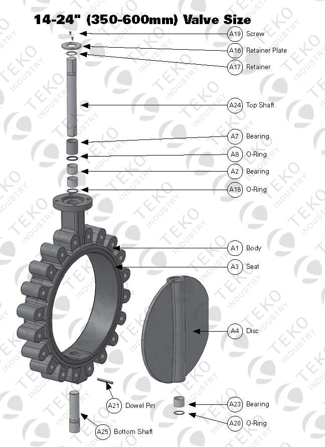 Bi - Drection Rubber Seated Butterfly Valve Seal Semi Lug Style With Lock Handle 1