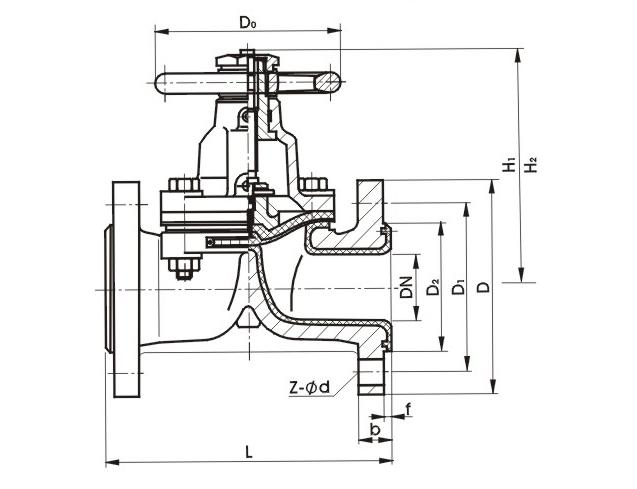Plastic PTFE Lined Diaphragm Valves Full Bore Through Type For High Corrosive Liquid 0