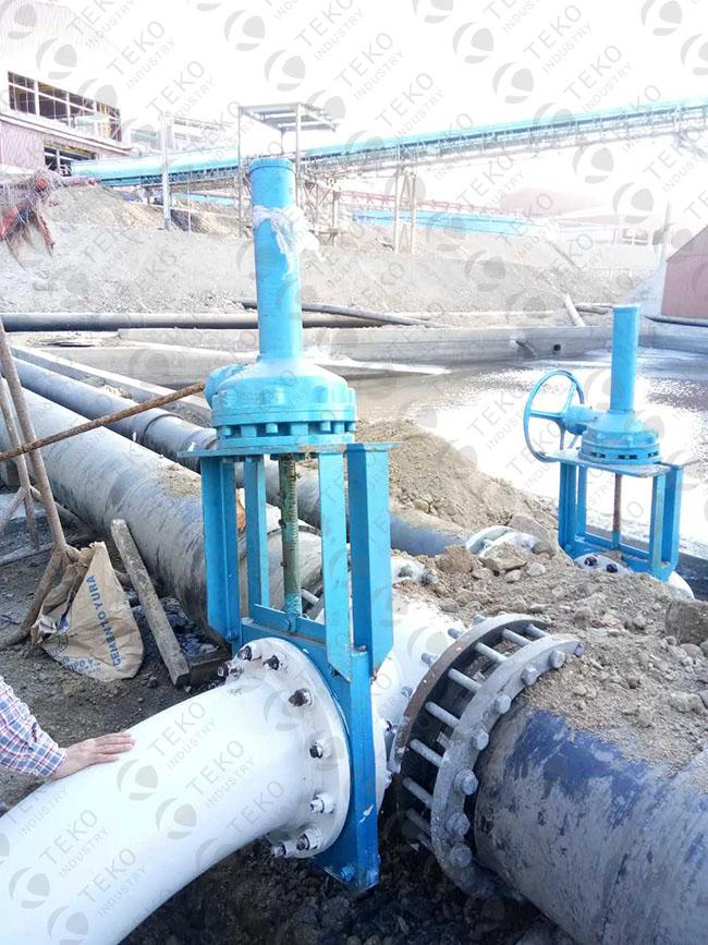 Heavy Duty Flanged End Valve Fiber Corded Seat Manual Operation For Sand And Gravel 2