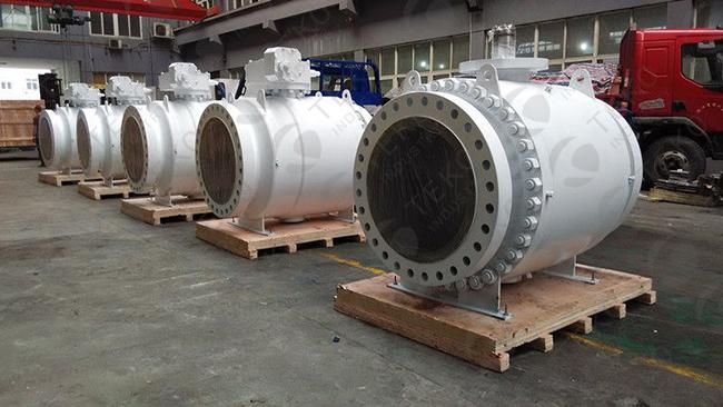 Trunnion Mounted Ball Forged Steel Valves Sulfur Corrosion Crack Resistant For Natural Gas 0