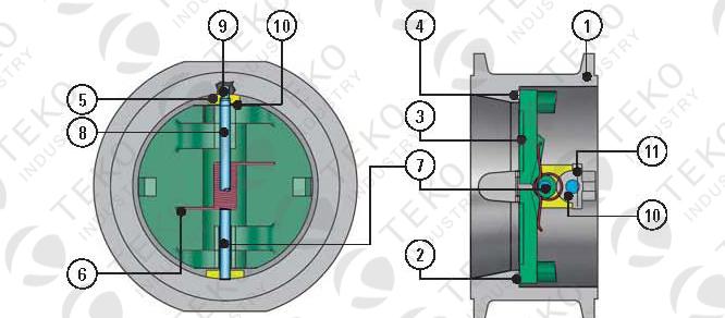 Carbon Steel Wafer Style Retainerless Check Valve For Oil And Gas Production 0