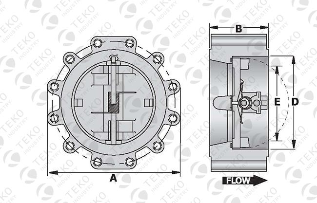 Carbon Steel Wafer Style Retainerless Check Valve For Oil And Gas Production 1
