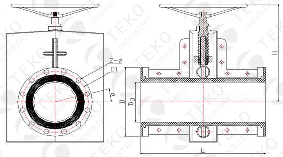 Carbon Steel Slurry Pinch Valve For Mining , Manual Pinch Valve With Natural Rubber Sleeve 0