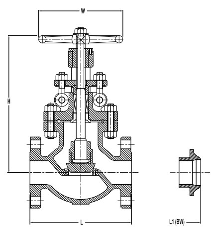CF8 CF8M Stainless Steel BS 1873 Globe Valve Multipurpose For Regulating Pipeline Flow 0