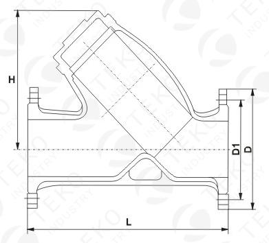 Industrial Use JIS Valve Carbon Steel Material Y Type Anti - Leakage For Pipelines 0