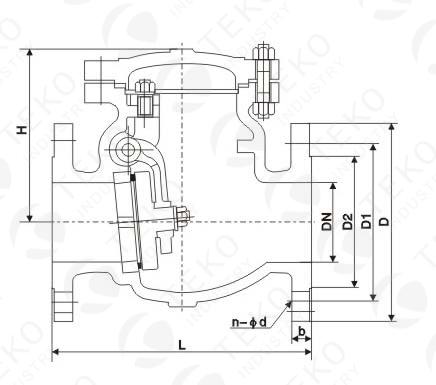 Flanged End Swing Type JIS Valve , Bolted Cover JIS Swing Check Valve With 13Cr Stellite 6 0