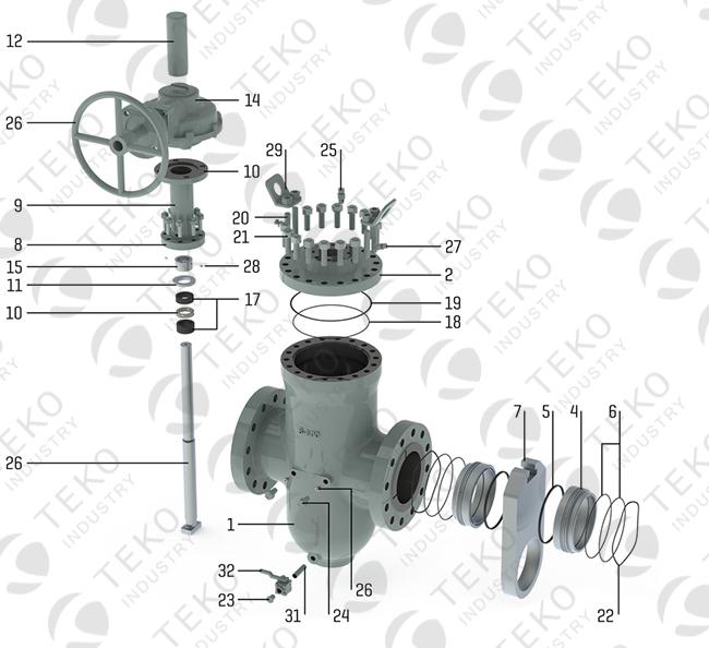 Casting Steel 6 Inch Flat Gate Valve Reliable Zero Leakage Without Throught Conduit 0