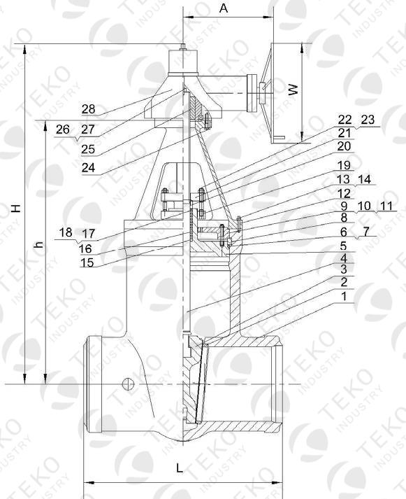 Self - Tightening Sealing Wedge Gate Valve , High Pressure Gate Valve For Power Station 0