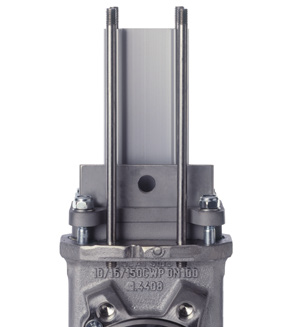 Semi Lug Full Lug Ductile Iron Body Knife Valve For Mining Pneumatic Or Electric Operation 0