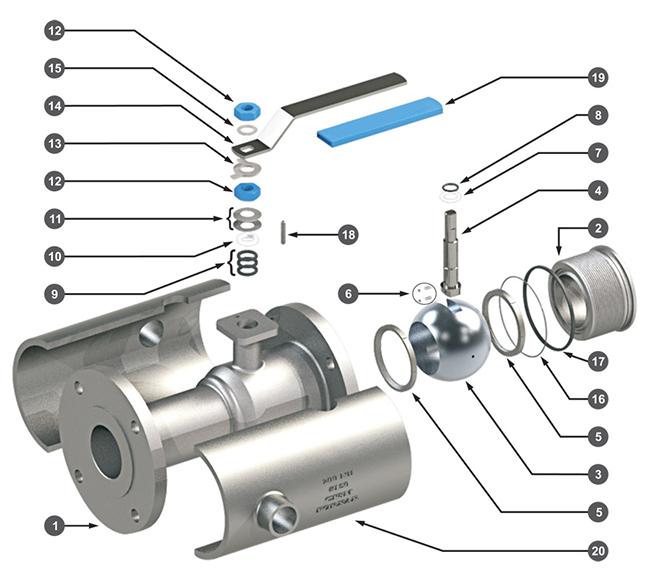 Flanged End Two Way Jacketed Ball Valve Soft Seated Metal Seated For Bitumen 1