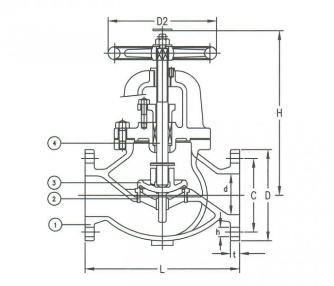 SDNR JIS Marine Valve / Stop Check Valve Union Bonnet Bronze JIS F7351 For Oil Tank 0