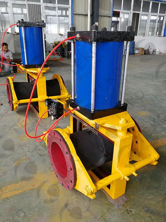 Open Body Packingless Zero Leakage Pneumatic Pinch Valve Epoxy Coating Carbon Steel 1
