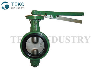 Two Piece Shaft Wafer Type Butterfly Valve Concentric Design For Water Works