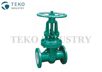 DN150 Class 150LB PTFE Lined Valves , Anti - Corrosion PTFE Lined Gate Valve For Chemicals