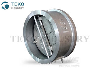 Dual Plate Wafer Check Valve , Flangeless API594 Standard Wafer Type Check Valve
