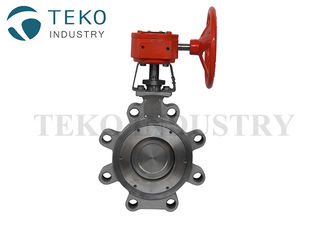 Fire Safe Design Double Offset Butterfly Valve With Worm Gear 16" ~ 144" Port Size