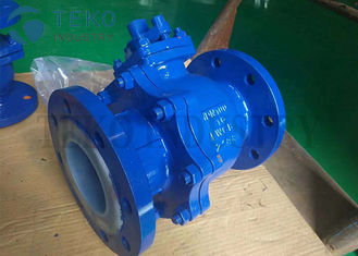 Vehicle Lever Operation PTFE Lined Ball Valve For Chemicals Corrosion Resistant
