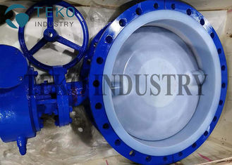 PN10 PFA Seated Flange End Butterfly PTFE Lined Valves