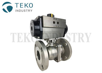 SS Full Bore Flanged 2 PC Pneumatic Actuated Ball Valve