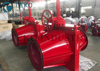 Class 150 Slurry Pinch Valve High Pressure Full Bore Bevel Gear Slurry Air Pinch Clamping Valve