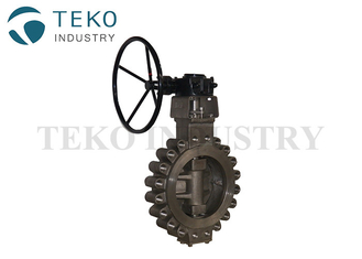 Gear Op Two Offset Hastelloy High Performance Butterfly Valves 6 Wafer