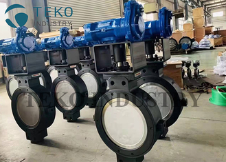DN50 High Performance Butterfly Valves Bi - Directional Metal Resilient Seat Regulation Function