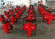 WCB Material Slurry Pinch Valve , Bi - Directional Seal Red Valve Pinch With Epoxy Coating