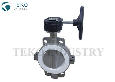 PTFE Seated API609 Butterfly Valve Corrosion Resistant Split Body For Chemical Liquid